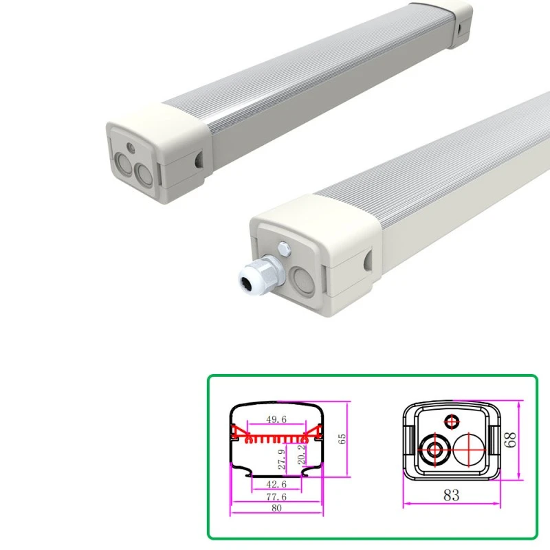 Φωτιστικό Tri-Proof Dual-Color εξηλασμένο περίβλημα